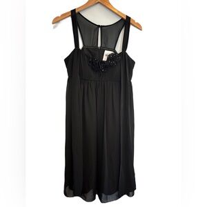 Decode 1.8 Black Babydoll Chiffon Mini Dress Size 8